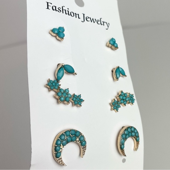 NWT – 4 Pack of Turquoise Stud Earrings - Picture 6 of 7